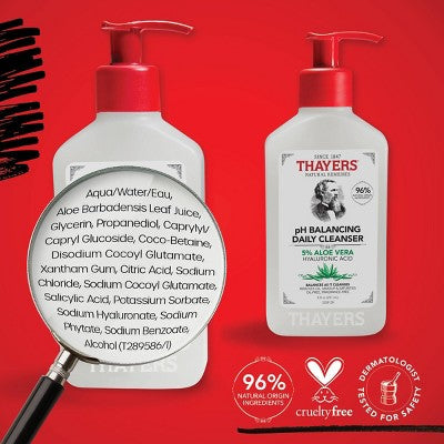 Thayers Natural Remedies pH Balancing Gentle Face Wash with Aloe Vera 8 fl oz - New