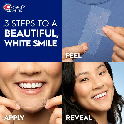 Crest 3DWhitestrips Noticeably White At-home Teeth Whitening Kit 10 Treatments - Imperfect Box