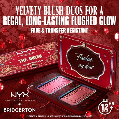 NYX Professional Makeup Bridgerton Royal Blush Buttermelt Blush Palette The Queen - Imperfect Container