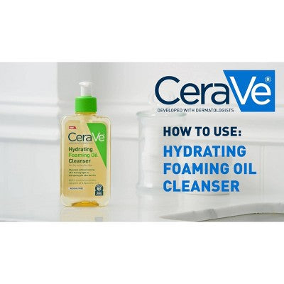 CeraVe Hydrating Foaming Cleansing Oil Face Wash 8 fl oz - New