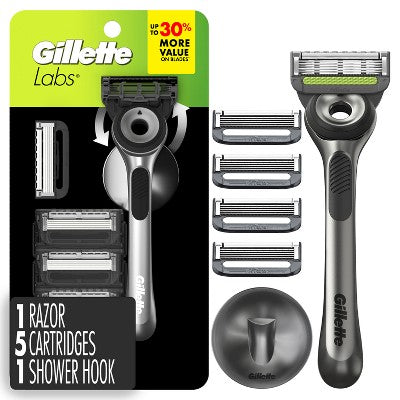 GilletteLabs Value Pack Razor Handle + 5 Blade Refills - Missing Box