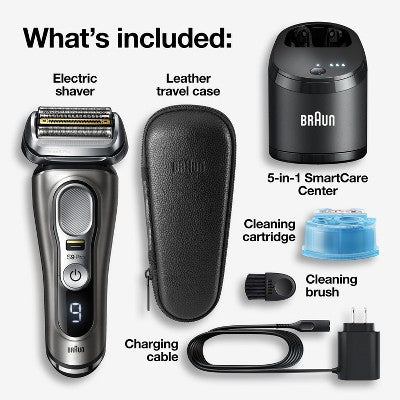 Braun Series 9-9465cc Pro Electric Foil Shaver with ProLift Beard Trimmer; Clean; Charge SmartCare Center - Imperfect Box
