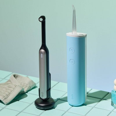 quip Rev Oscillating Rechargeable Electric Toothbrush Black/Silver - Imperfect Box