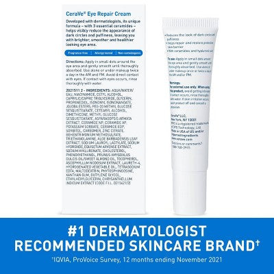 CeraVe Under Eye Cream Repair for Dark Circles and Puffiness .5oz - Imperfect Box