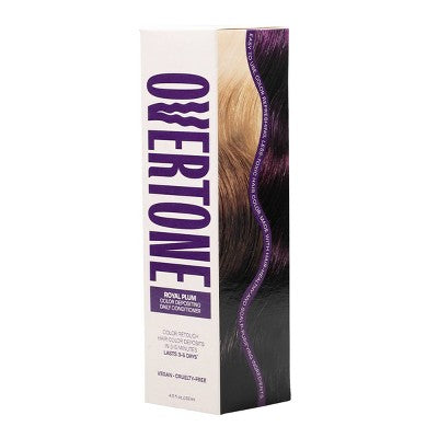 Overtone Royal Plum Daily Conditioner- Semi-Permanent Purple Hair Color  4.5 oz - New