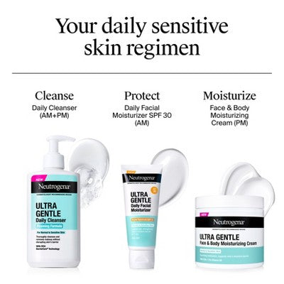 Neutrogena Ultra Gentle Foaming Facial Cleanser, Hydrating Face Wash 16 fl oz - New