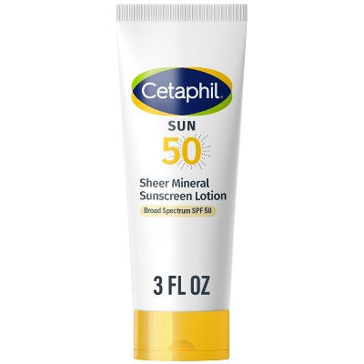 Cetaphil Sheer Mineral Face; Body SPF 50 3 fl oz - New