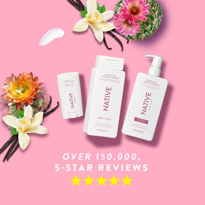 Native Fall Seasonal Vanilla & Cactus Flower Volumizing Shampoo 16.5 fl oz - Imperfect Container