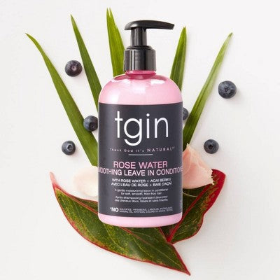TGIN Rose Water Smoothing Leave In Conditioner 13 fl oz - Small Amount Missing