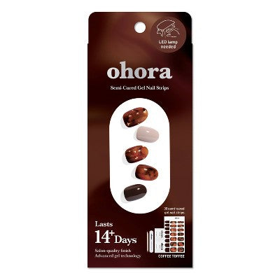 Ohora Gel Nail Art Design Line Coffee Toffee 30ct - Imperfect Box
