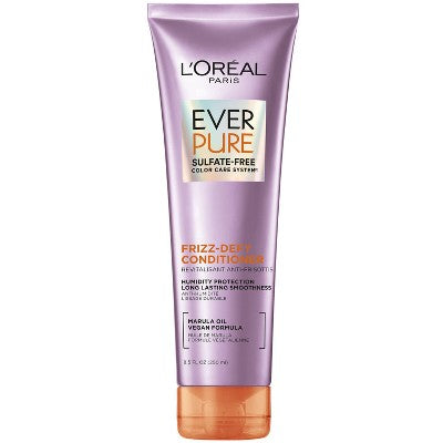 L'Oreal Paris EverPure Frizz-Defy Conditioner with Marula Oil 8.5 fl oz - Imperfect Container