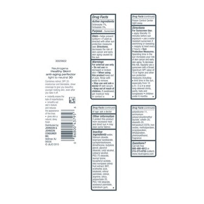 Neutrogena Healthy Skin Anti-Aging Perfector Retinol SPF 20 30 Light to Neutral - Imperfect Container