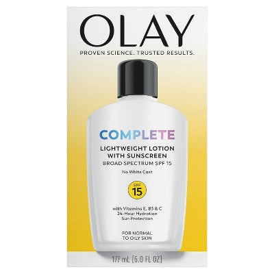 Olay Complete Lotion Moisturizer SPF 15 6 fl oz - Missing Box