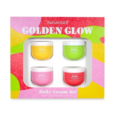 NatureWell Body Cream Golden Glow Pack Gift Set 4pk/3oz - Imperfect Box