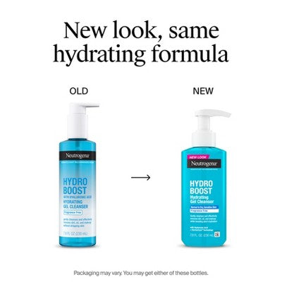 Neutrogena Hydro Boost Hydrating Facial Cleanser and Makeup Remover; Hyaluronic Acid 7.8 fl oz - New