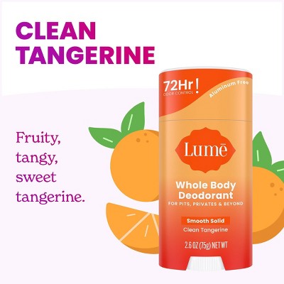 Lume Whole Body Women's Smooth Solid Deodorant Clean Tangerine Scent 2.6oz - Imperfect Container