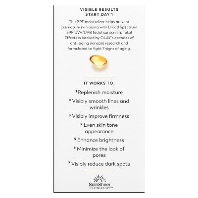 Olay Total Effects Face Moisturizer SPF 30 1.7 fl oz - New