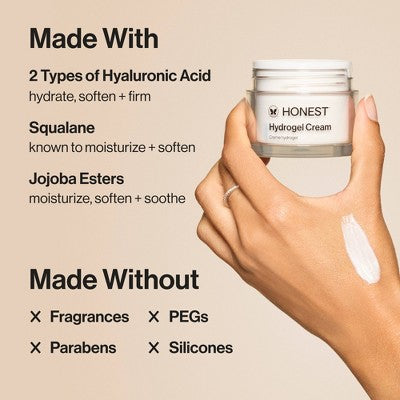 Honest Beauty Hydrogel Cream with Hyaluronic Acid 1.7 fl oz - New