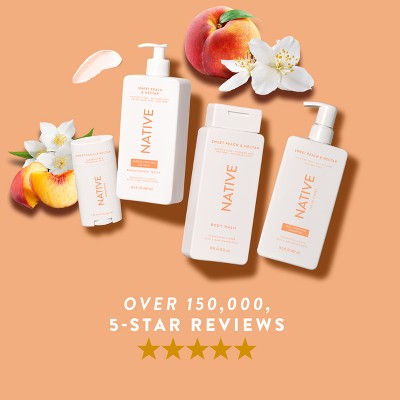 Native Body Wash Sweet Peach & Nectar Sulfate Free 18 fl oz - Imperfect Container