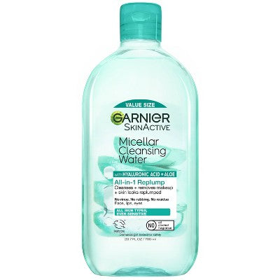 Garnier SkinActive Replumping Hyaluronic Acid/Aloe Micellar Cleansing Water 23.7 fl oz - Imperfect Container