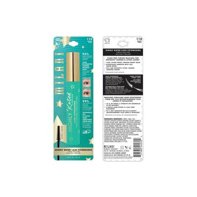Milani Highly Rated Lash Extensions Tubing Mascara Black 0.35 fl oz - New
