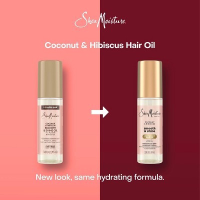 SheaMoisture Coconut and Hibiscus Smooth + Shine Hair Oil 3.3 fl oz - New