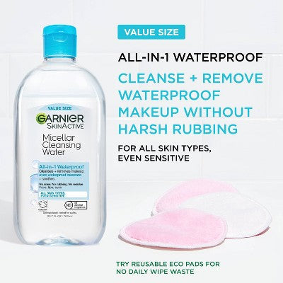 Garnier SkinActive Micellar Cleansing Water Unscented 23.7 fl oz - Imperfect Container
