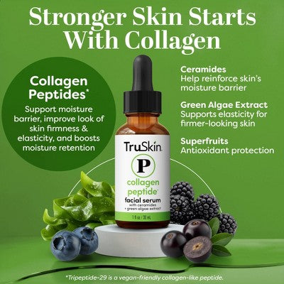 TruSkin Collagen Peptide Facial Serum 1 fl oz - NEW