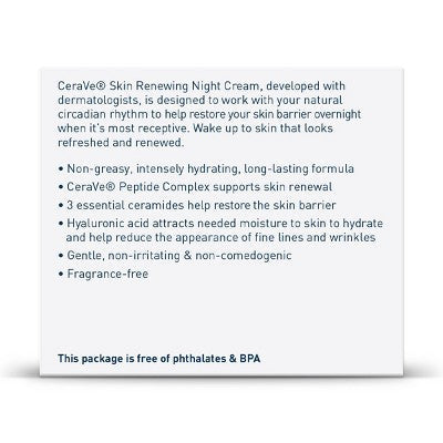 CeraVe Skin Renewing Night Cream Face Moisturizer 1.7 fl oz - Missing Box