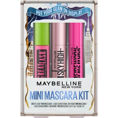 Maybelline Mini Mascara Holiday Gift Set with Great Lash 3pc - Imperfect Box