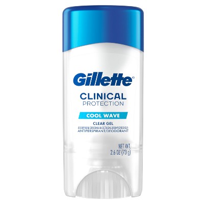 Gillette 72 Hours Sweat Protection Clear Gel Antiperspirant & Deodorant for Men Cool Wave 2.6oz - Imperfect Box