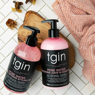 TGIN Rose Water Smoothing Leave In Conditioner 13 fl oz - Small Amount Missing