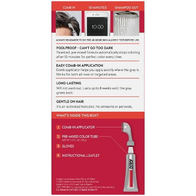 Just For Men Easy CombIn Color Gray Hair Coloring Dark Brown A45 3pk - New