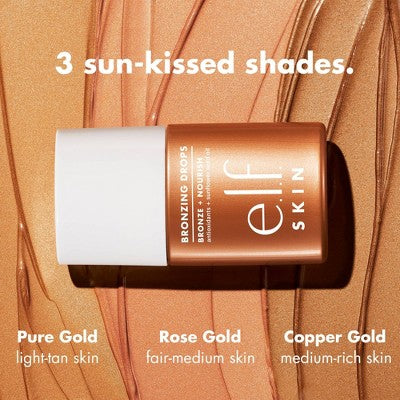 e.l.f. SKIN Bronzing Drops Pure Gold 1 fl oz - Imperfect Box