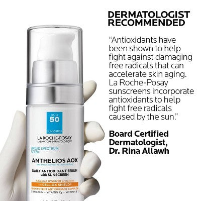 La Roche Posay Anthelios AOX Daily Antioxidant Face Serum with Sunscreen SPF 50 1 fl oz - Imperfect Box