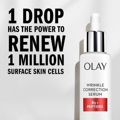 Olay Wrinkle Correction Serum Vitamin B3 + Collagen Peptides 1.3 fl oz - New