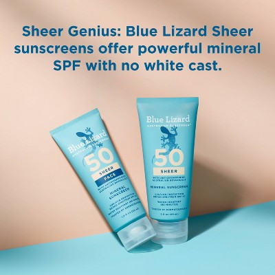 Blue Lizard Sheer Face Mineral Lotion SPF 50 1.7 fl oz - Imperfect Box
