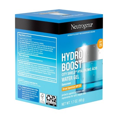 Neutrogena Hydro Boost City Shield Water Face Gel SPF 25 1.7oz - Missing Box