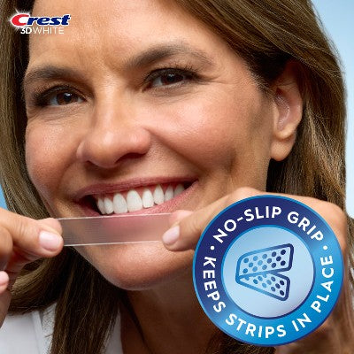 Crest 3DWhitestrips Noticeably White At-home Teeth Whitening Kit 10 Treatments - Imperfect Box
