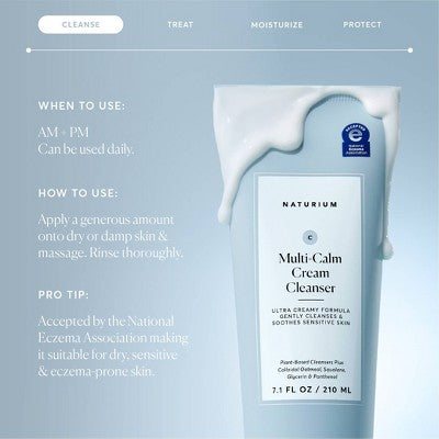 Naturium Multi-Calm Cream Cleanser 7.1 fl oz - Imperfect Container
