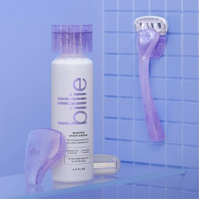 Billie Women's Sparkle Razor Kit 1 Handle + Magnetic Holder + 2 Blade Refills - Imperfect Box