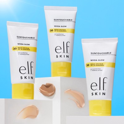 e.l.f. SKIN Suntouchable Whoa Glow Sunscreen & Primer Sunlight SPF 30 1.69 fl oz - Missing Box
