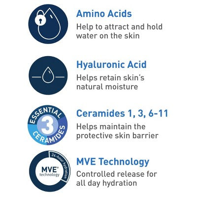 CeraVe Hydrating Cream-to-Foam Face Wash with Hyaluronic Acid 12 fl oz - New