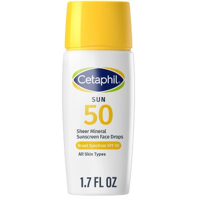 Cetaphil Sheer Mineral Liquid Face SPF 50 1.7 fl oz - Imperfect Box
