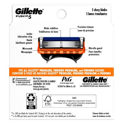 Gillette Fusion 5 Men's Razor Blade Refills 8ct - Imperfect /box
