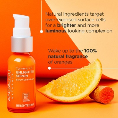 Andalou Naturals Brightening Turmeric and C Enlighten Serum 1.1 fl oz - New