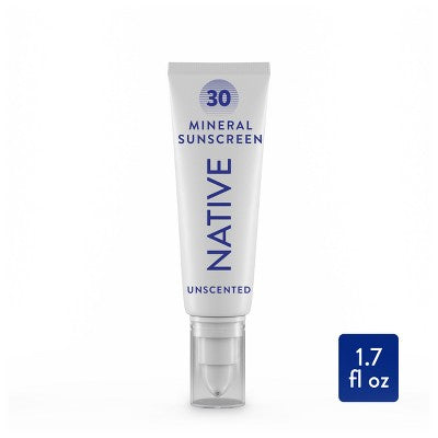 Native Mineral Face Lotion Unscented SPF 30 1.7 fl oz - Imperfect Box
