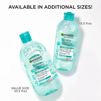 Garnier SkinActive Replumping Hyaluronic Acid/Aloe Micellar Cleansing Water 23.7 fl oz - Imperfect Container