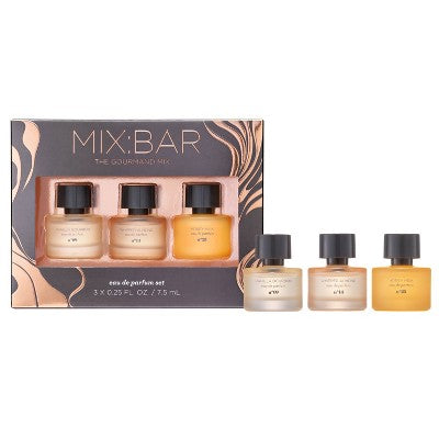 MIX:BAR Mini EDP Trio Gift Set Vanilla Bourbon + Whipped Almond + Honey Milk 3pc - Imperfect Box