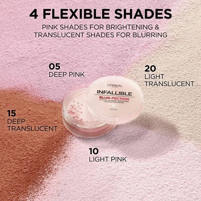 L'Oreal Paris Infallible Blur-fection Longwear Loose Setting Powder Translucent Light 0.21oz - Imperfect Container
